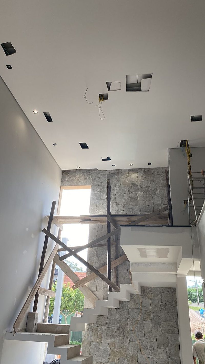 Custom stone feature wall staircase remodel — Summit Home Renovation WA
